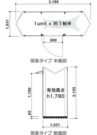 OUTDOOR-QS72　組み合わせ例　居室タイプ