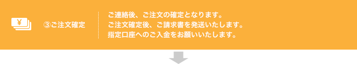 ③ご注文確定